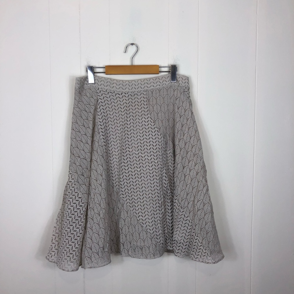 Maeve Linen Flare Midi Skirt‎ Sz 12